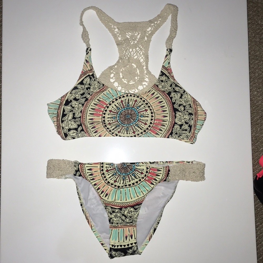 Crochet Print Bikini